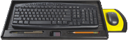 PVC keyboard tray with mouse tray